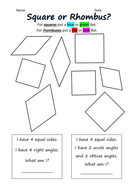 Quadrilateral Sorting Worksheets | Teaching Resources