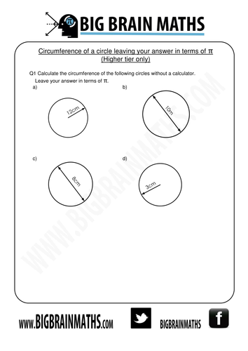 Areas & circumferences of Circles & Sectors/Arcs by busybob25