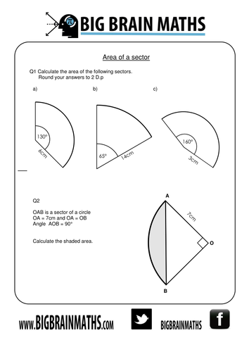 Areas circumferences of Circles Sectors/Arcs by busybob25 Teaching