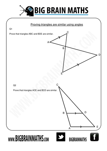 Every worksheet for Similar triangles and shapes | Teaching Resources