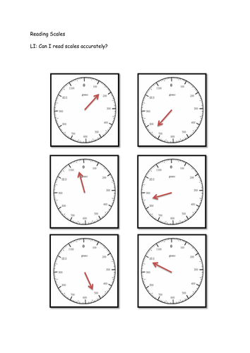 Weight - Reading Scales | Teaching Resources