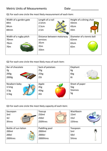 Units of Measurement Resources | Tes