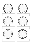 blank clock faces teaching resources