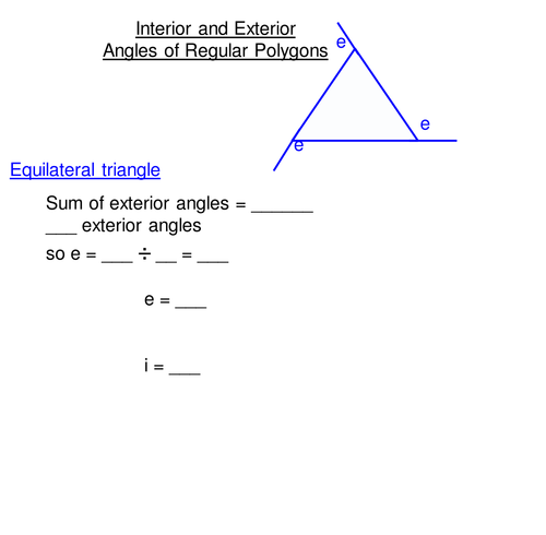 28 Interior And Exterior Angles Of Polygons Worksheet