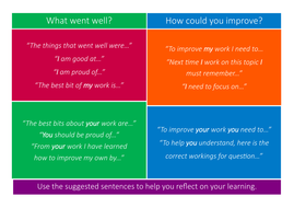 sentence assessment peer self starter mats students tes resources classroom secondary teaching