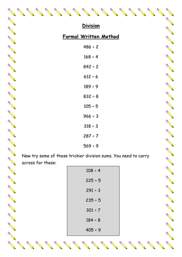 Division Bus Stop Method | Teaching Resources