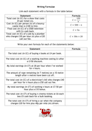 Writing Formulae | Teaching Resources