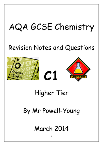 Core Science (C1) Revision Booklets | Teaching Resources