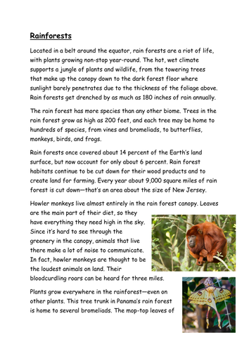 Biomes Lesson | Teaching Resources