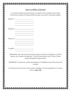 How to Write a Sonnet | Teaching Resources