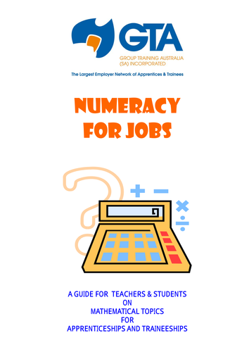 Numeracy for jobs | Teaching Resources