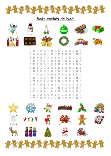 French Christmas Dominoes &amp; Word Search | Teaching Resources