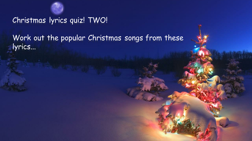 Christmas song lyrics in French - Part 2 | Teaching Resources