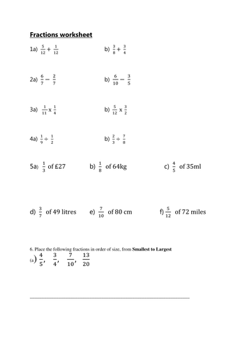 Fractions and Decimals | Teaching Resources