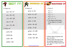 Solving Basic Equations Worksheet | Teaching Resources