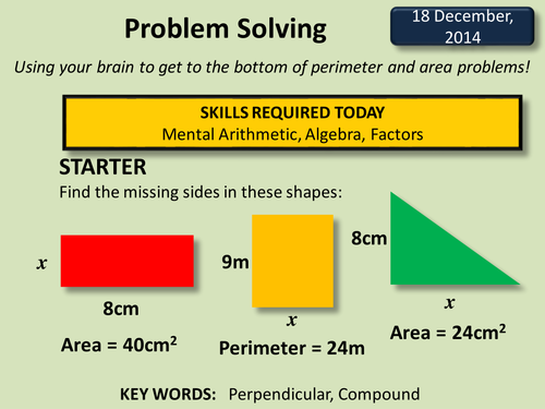 18 1 perimeter and area in problem solving