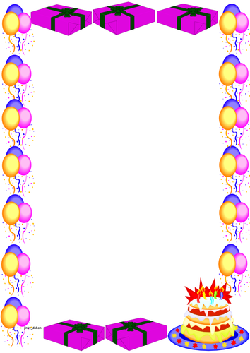 Birthday Themed Lined paper and Pageborders | Teaching Resources