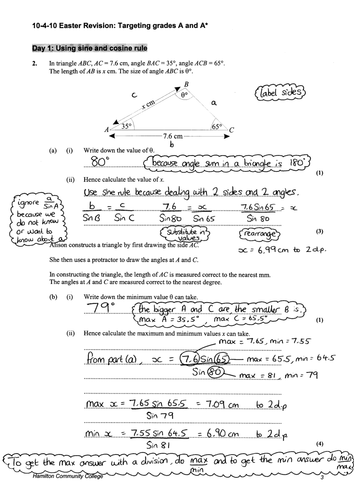Sine and Cosine rule | Teaching Resources