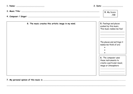 Music Appreciation Handout | Teaching Resources