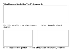 King Midas And The Golden Touch Storyboards Teaching Resources