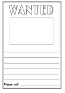 Wanted poster template image