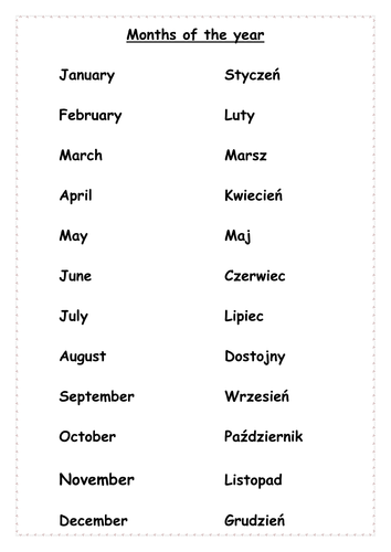 Various English/Polish sheets | Teaching Resources