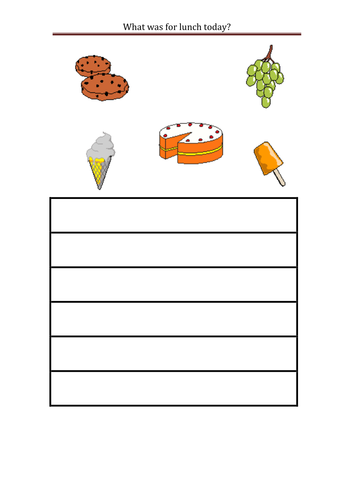 What was for lunch today? | Teaching Resources