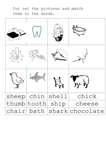 sh ch th... Independent Activity Phonic Handouts | Teaching Resources