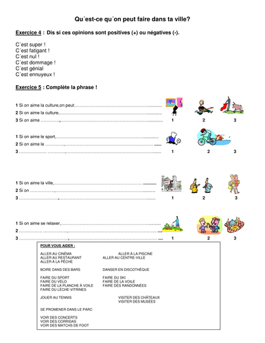 Les loisirs; les hobbies | Teaching Resources