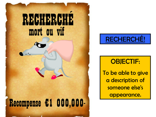 recherche-wanted-poster-teaching-resources