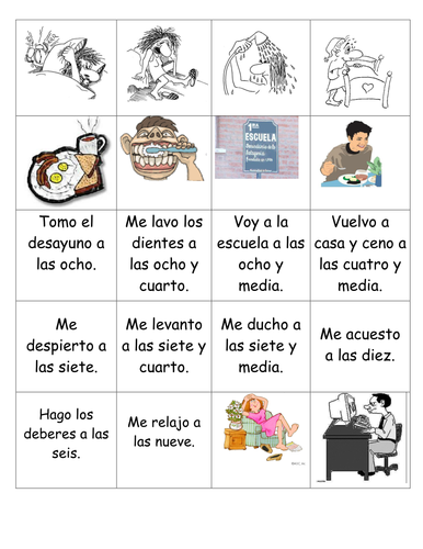 spanish-daily-routine-cards-match-up-exercise-teaching-resources