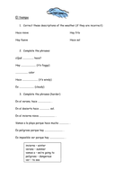 El Tiempo worksheet/revision | Teaching Resources