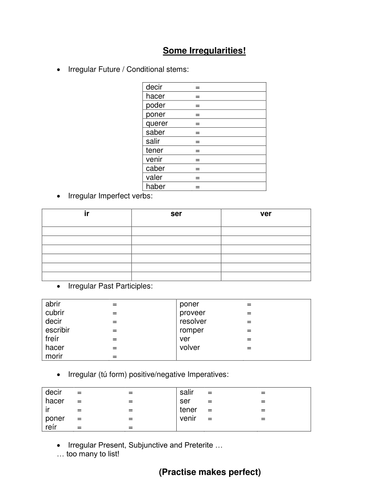 Regular and irregular verbs | Teaching Resources