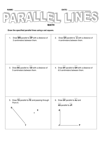 Constructing Parallel Lines by jinkydabon - Teaching Resources - TES