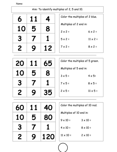 multiples-of-2-5-and-10-teaching-resources