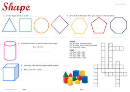 Shapes Activity Sheet | Teaching Resources