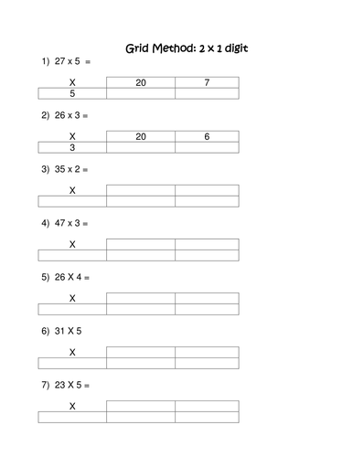 Grid Method | Teaching Resources