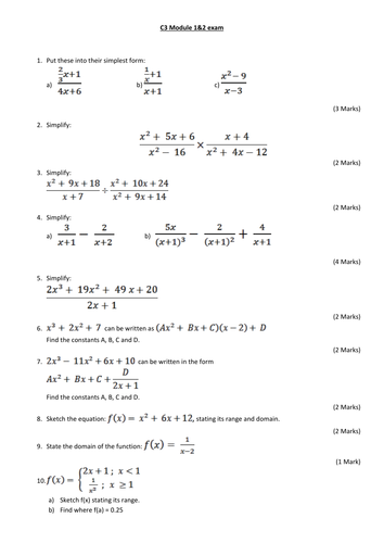 C3 tests | Teaching Resources