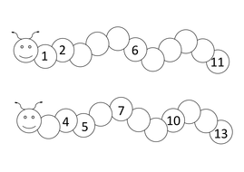 number caterpillars teaching resources