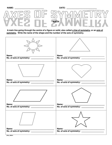 Axes of Symmetry | Teaching Resources