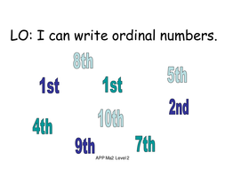 Ordinal Numbers | Teaching Resources