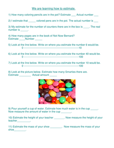 Estimating in Math | Teaching Resources