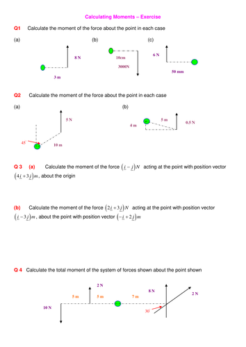 Moments | Teaching Resources