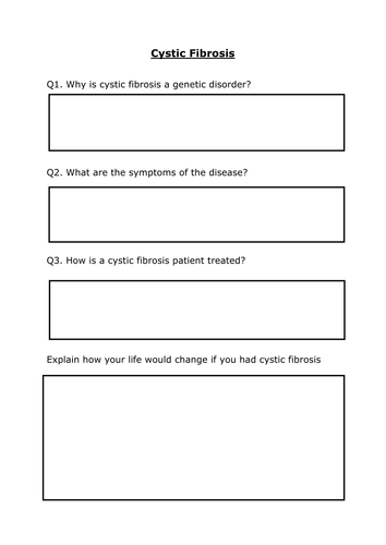 Inherited disorders research WS | Teaching Resources