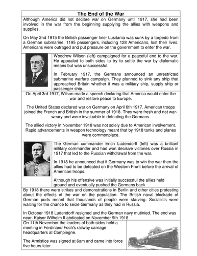 Weekly Literacy Plan: World War One | Teaching Resources