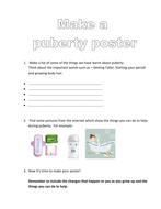 simple puberty worksheets for girls teaching resources