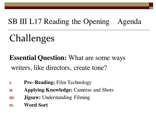 Grade 8 Common Core English Lesson Plans: Challenges - SpringBoard ...