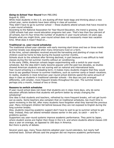 Year-round school essay introduction picture