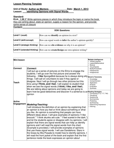 identifying opinion using signal words in texts | Teaching ...