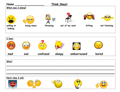 Think Sheet | Teaching Resources